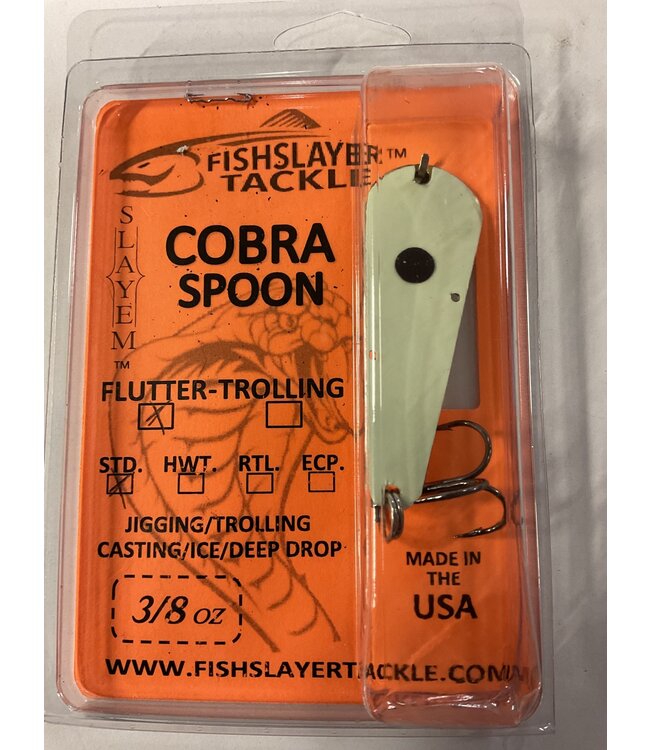 COBRA FLUTTER SPOON LIGHTS OUT UV GLOW 3/8oz