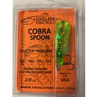 FISHSLAYER TACKLE COBRA FLUTTER SPOON CRAZY GOLD. 3/8oz