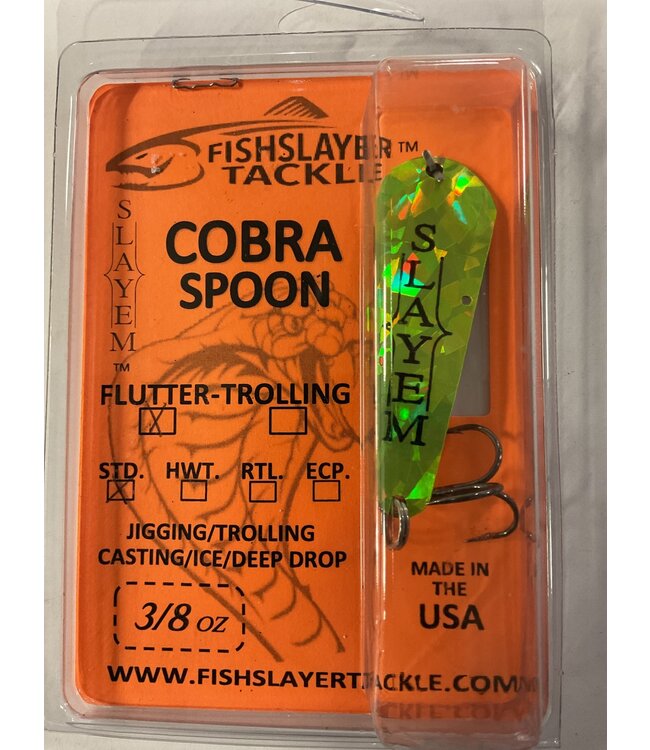 COBRA FLUTTER SPOON CRAZY GOLD. 3/8oz