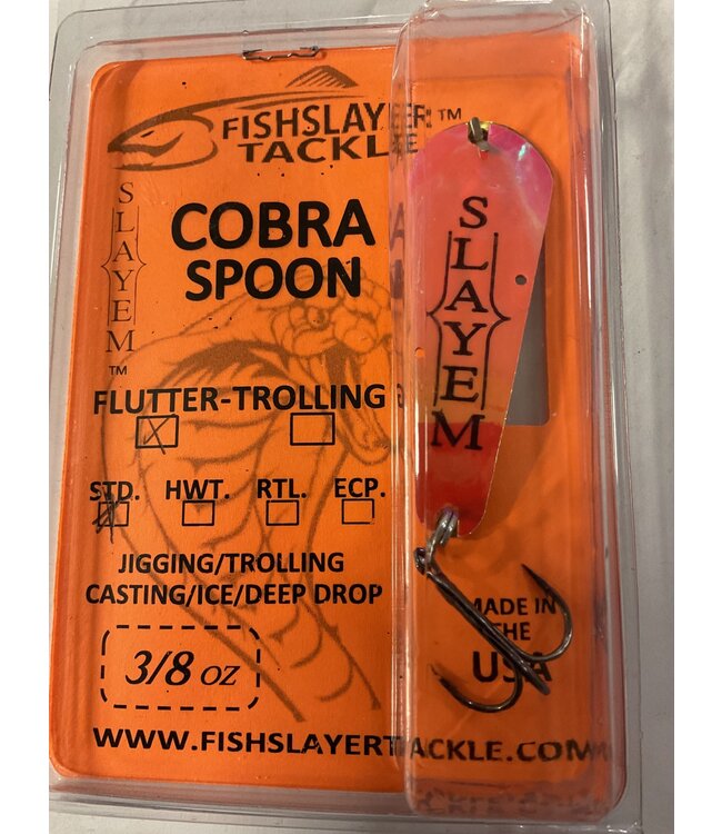 COBRA FLUTTER SPOON UV PINK LAVA 3/8oz