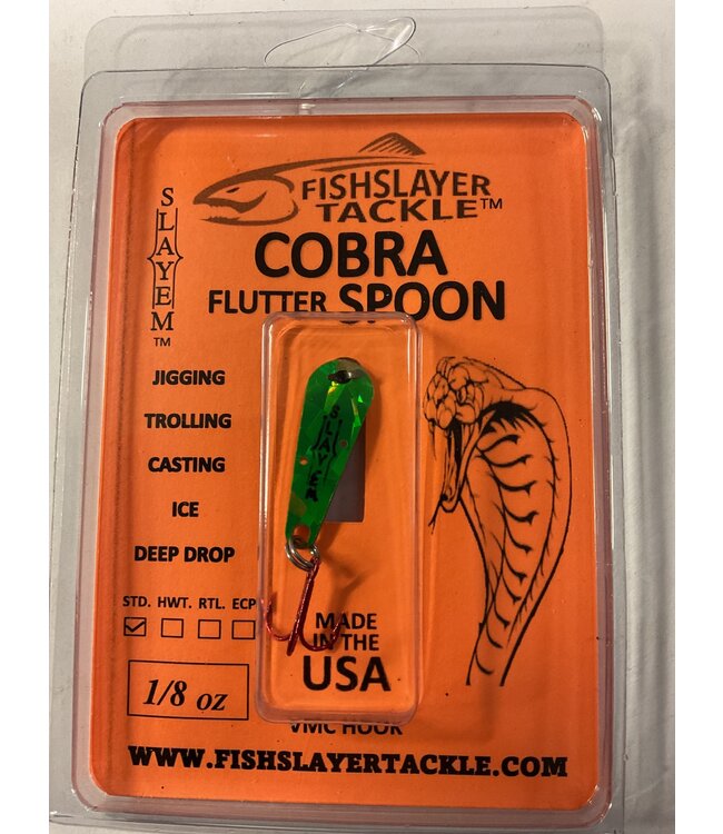 COBRA FLUTTER SPOON MEAN GREEN 1/8 ooz