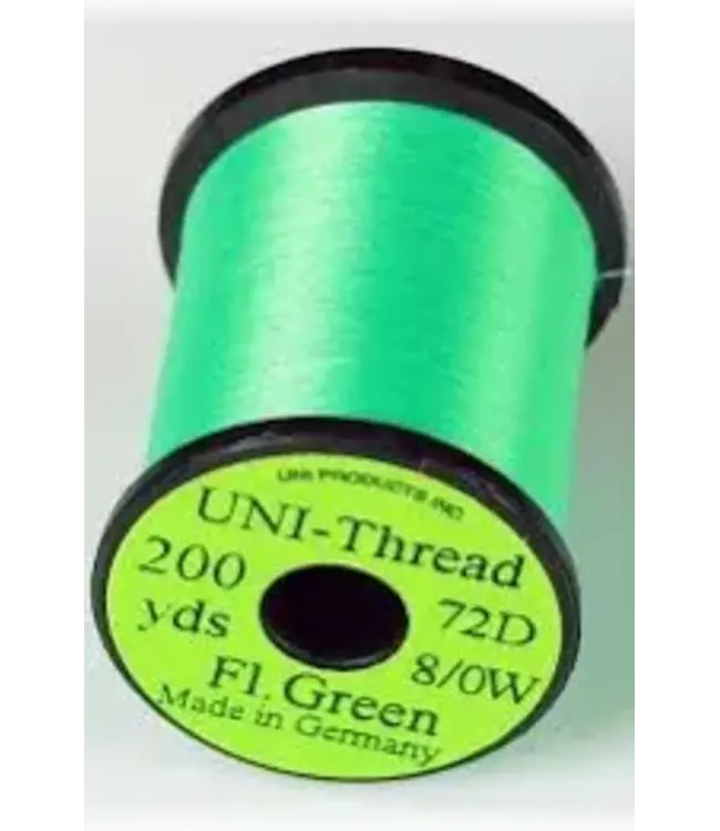 UNI-THREAD (U8S504) UNI-THREAD 8/0, 72 DENIER POLYESTER FL GREEN