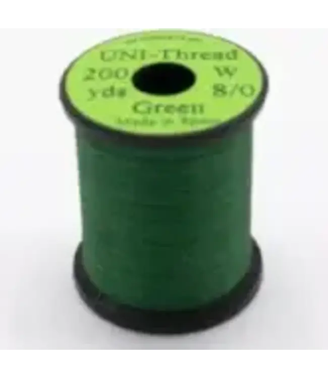 (U8S072) UNI-THREAD 8/0, 72 DENIER POLYESTER GREEN