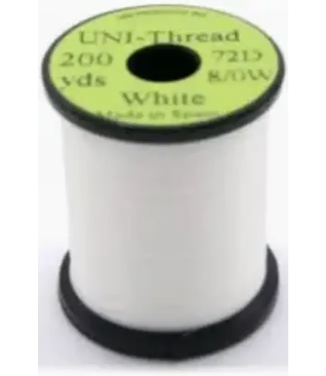 (U8S001) UNI-THREAD 8/0, 72 DENIER POLYESTER WHITE