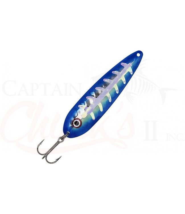 Moonshine Lures (HM-BS-S) MOONSHINE LURES HALF MOON SILVER MAGNUM BLUE SLICE