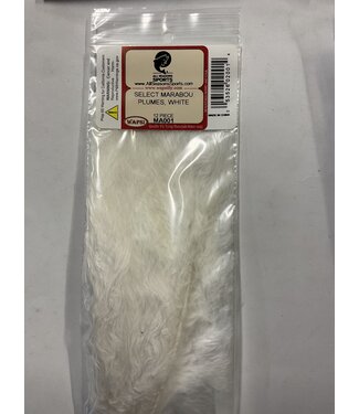 Wapsi SELECT MARABOU PLUMES, WHITE  MA001