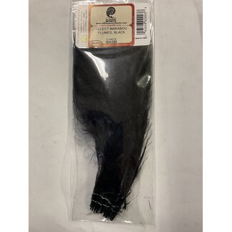 Wapsi SELECT MARABOU PLUMES, BLACK (MA100)