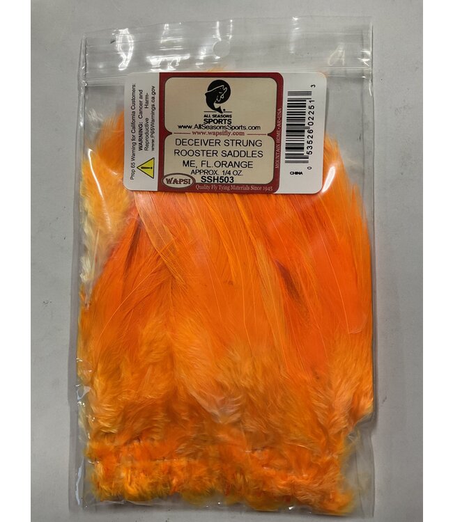 Wapsi DECEIVER STRUNG ROOSTER SADDLES ME, FL.ORANGE SSH503