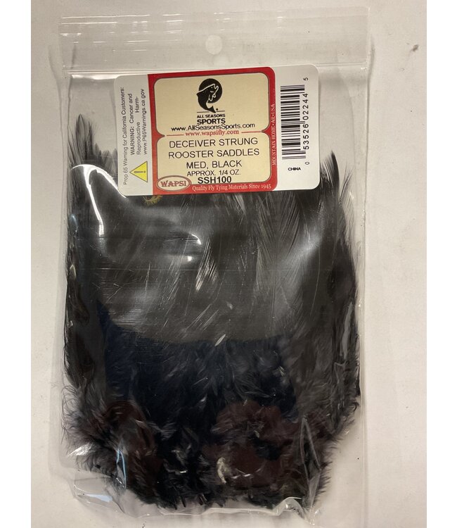 Wapsi DECEIVER STRUNG ROOSTER SADDLES MED, BLACK SSH100