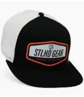 STLHD WHITE WATER 5 PANEL TRUCKER HAT BLACK/WHITE 1563