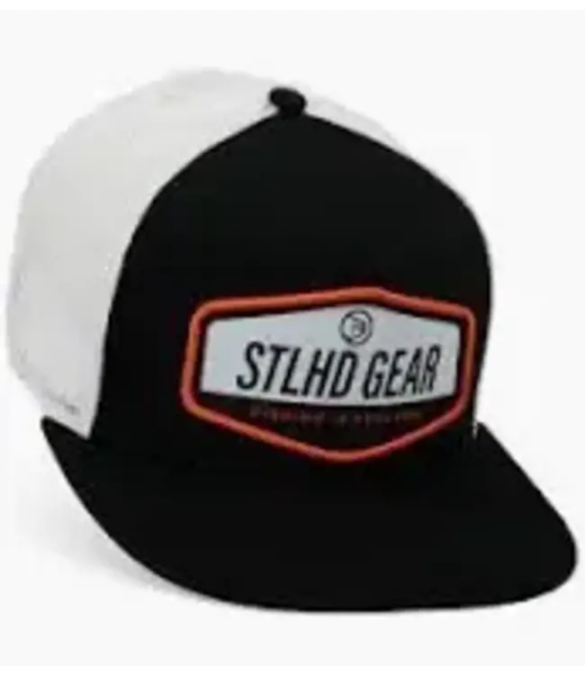 STLHD WHITE WATER 5 PANEL TRUCKER HAT BLACK/WHITE 1563