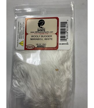 Wapsi WOOLY BUGGER MARABOU, WHITE (MW001)