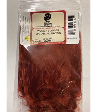Wapsi (MW047) WOOLY BUGGER MARABOU, BROWN