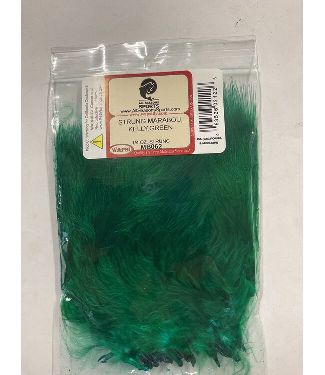 Wapsi STRUNG MARABOU, KELLY GREEN (MB062)