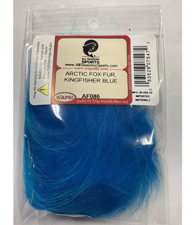 Wapsi (AF086) ARCTIC FOX FUR, KINGFISHER BLUE