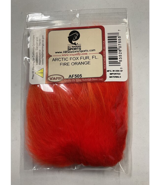 Wapsi (AF505) ARCTIC FOX FUR, FL. FIRE ORANGE