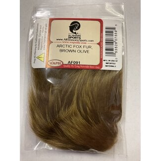 Wapsi (AF091) ARCTIC FOX FUR, BROWN OLIVE