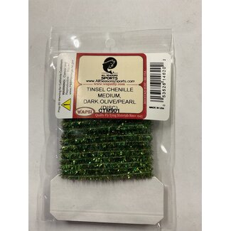 Wapsi TINSEL CHENILLE MEDIUM, DARK OLIVE/PEARL (CTM901)