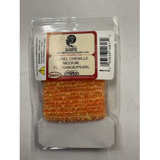 Wapsi TINSEL CHENILLE MEDIUM, FL. ORANGE/PEARL (CTM503)