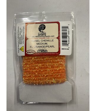 Wapsi (CTM503) TINSEL CHENILLE MEDIUM, FL.ORANGE/PEARL