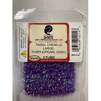 Wapsi (CTL092) TINSEL CHENILLE LARGE, PURPLE/PEARL