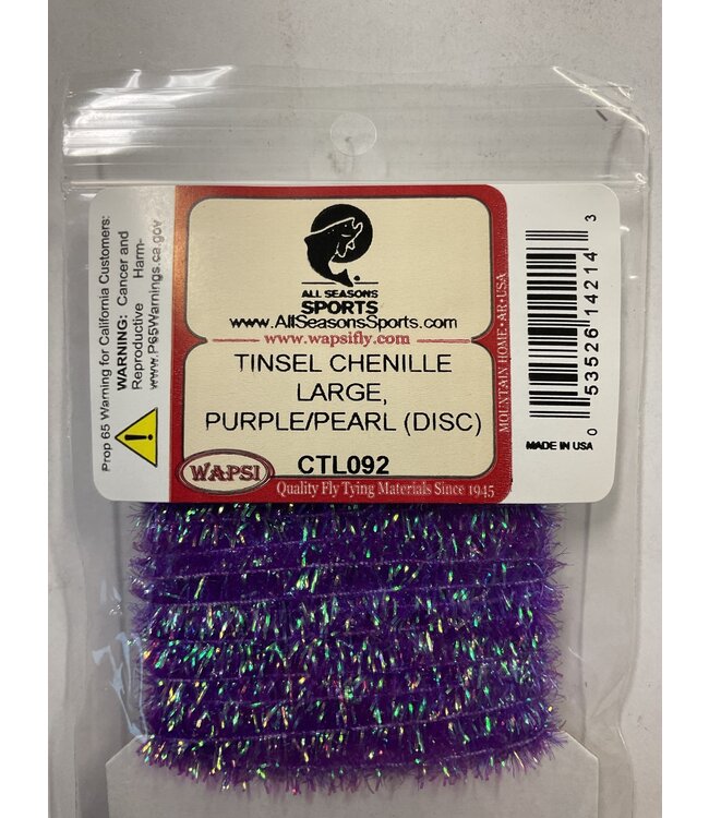 Wapsi (CTL092) TINSEL CHENILLE LARGE, PURPLE/PEARL