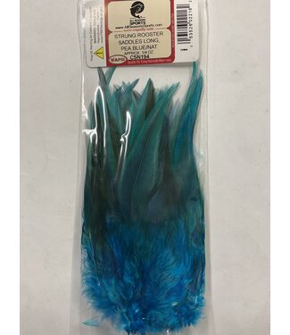 Wapsi STRUNG ROOSTER SADDLES LONG, PEA. BLUE/NAT (CSN194)