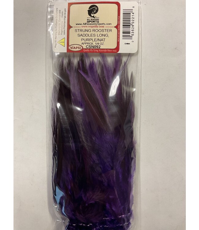 Wapsi STRUNG ROOSTER SADDLES LONG, PURPLE/NAT CSN092