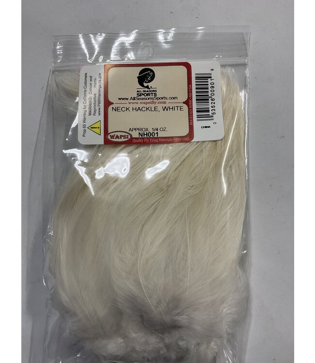 Wapsi NECK HACKLE STRUNG, WHITE NH001