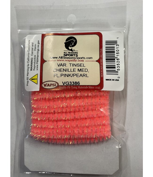 Wapsi VAR. TINSEL CHENILLE MED VG3386 FL.PINK/PEARL