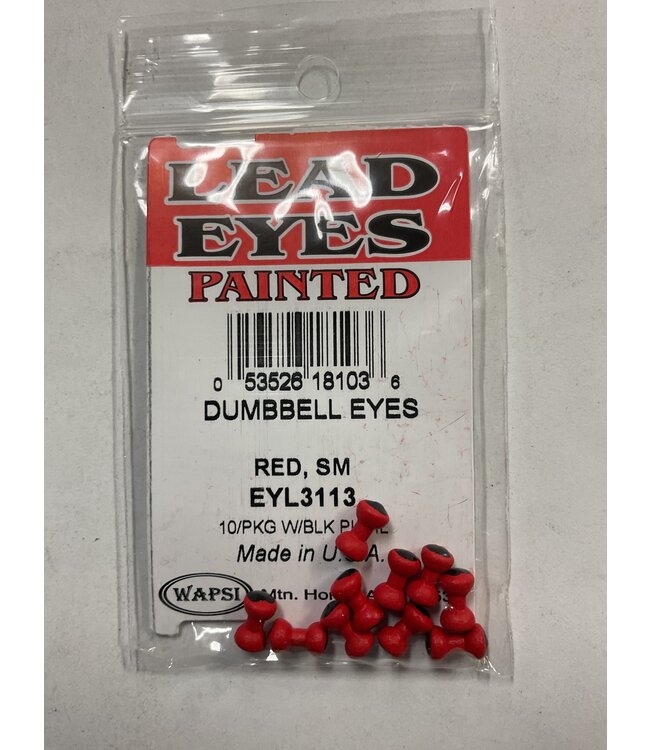 Wapsi (EYL3113) DUMBBELL EYES PAINTED RED SMALL