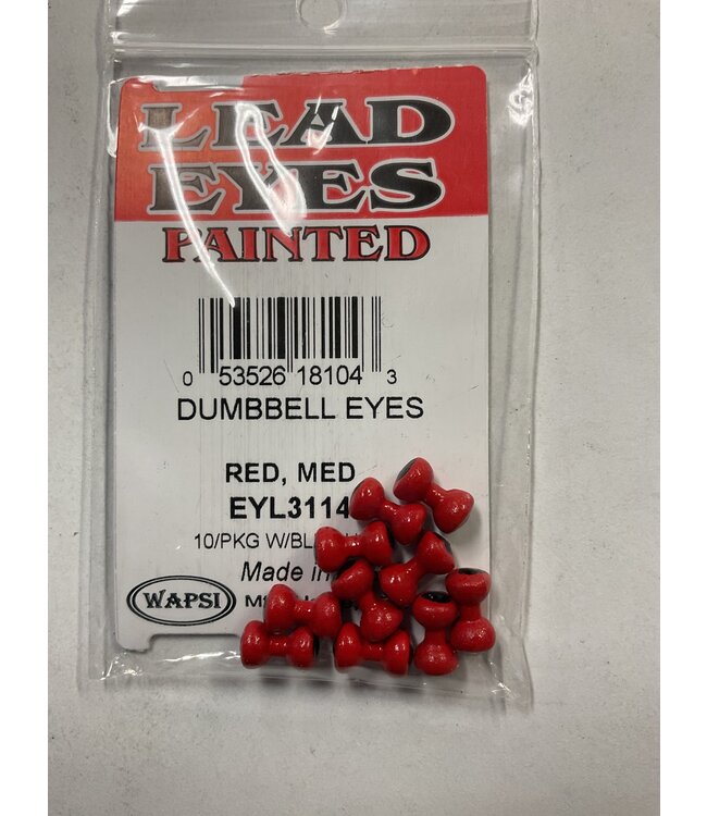 Wapsi (EYL3114) DUMBBELL EYES PAINTED RED MEDIUM