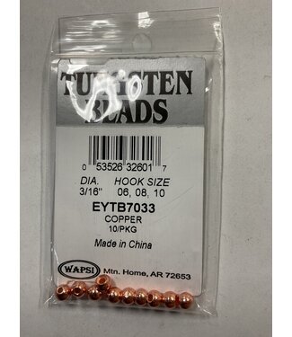 Wapsi TUNGSTEN BOMB.BEADS, 3/16" COPPER (EYTB7033)