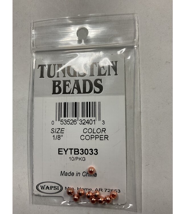 Wapsi TUNGSTEN BOMB.BEADS, 1/8" COPPER (EYTB3033)