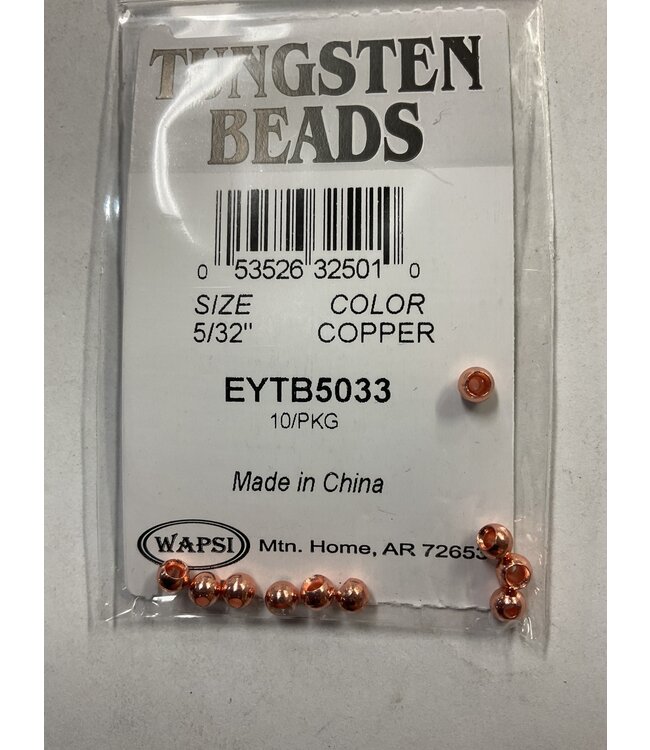 Wapsi TUNGSTEN BOMB.BEADS, 5/32" COPPER (EYTB5033)