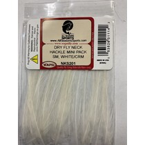 DRY FLY NECK HACKLE MINI PACK SM, WHITE/CRM NKS201