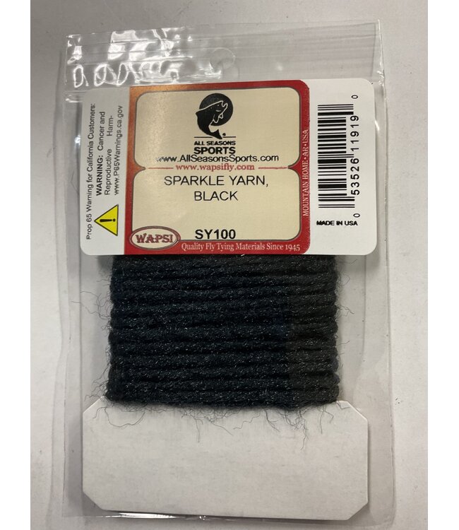 Wapsi SPARKLE YARN, BLACK SY100