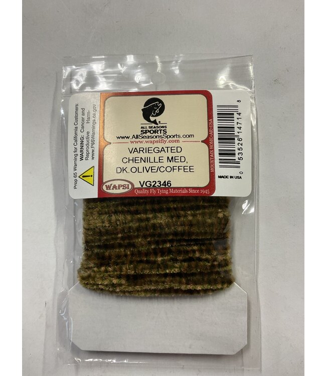 Wapsi (VG2346) VARIEGATED CHENILLE MED, DK.OLIVE/COFFEE