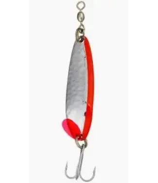 LUHR JENSEN LUHR-JENSEN KROCODILE SPOON 5/8OZ HAMMERED CHROME ORANGE SIDE STRIPE