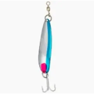 Luhr-Jensen LUHR-JENSEN KROCODILE SPOON 5/8OZ CHROME/NEON BLUE STRIPE