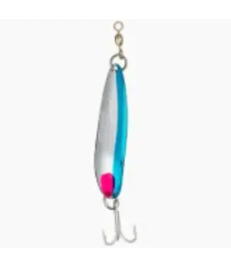 Luhr-Jensen LUHR-JENSEN KROCODILE SPOON 5/8OZ CHROME/NEON BLUE STRIPE