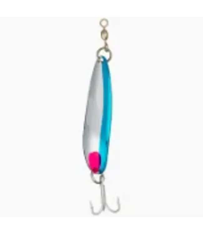Luhr-Jensen LUHR-JENSEN KROCODILE SPOON 5/8OZ CHROME/NEON BLUE STRIPE