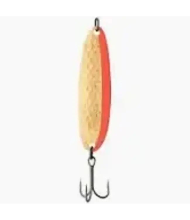 LUHR JENSEN LUHR-JENSEN KROCODILE SPOON 5/8OZ HAMMERED BRASS/FIRE SIDE STRIPE