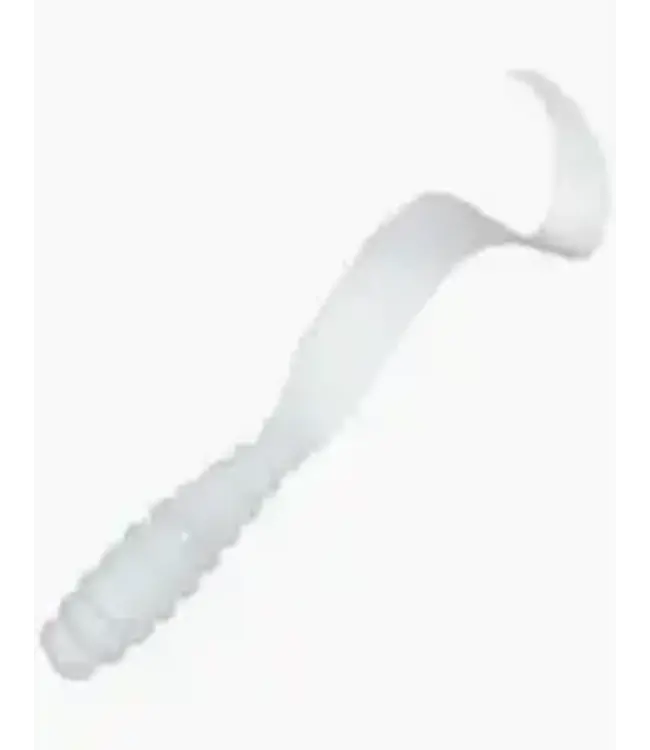 MISTER TWISTER MR. TWISTER 2" TEENIE CURLY TAIL GRUB - WHITE 20/PK USES 1/16 OZ JIGHEAD (NOT INCLUDED)