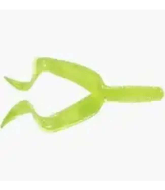 MISTER TWISTER MR TWISTER 4" DOUBLE TAIL CHARTREUSE 10/PK