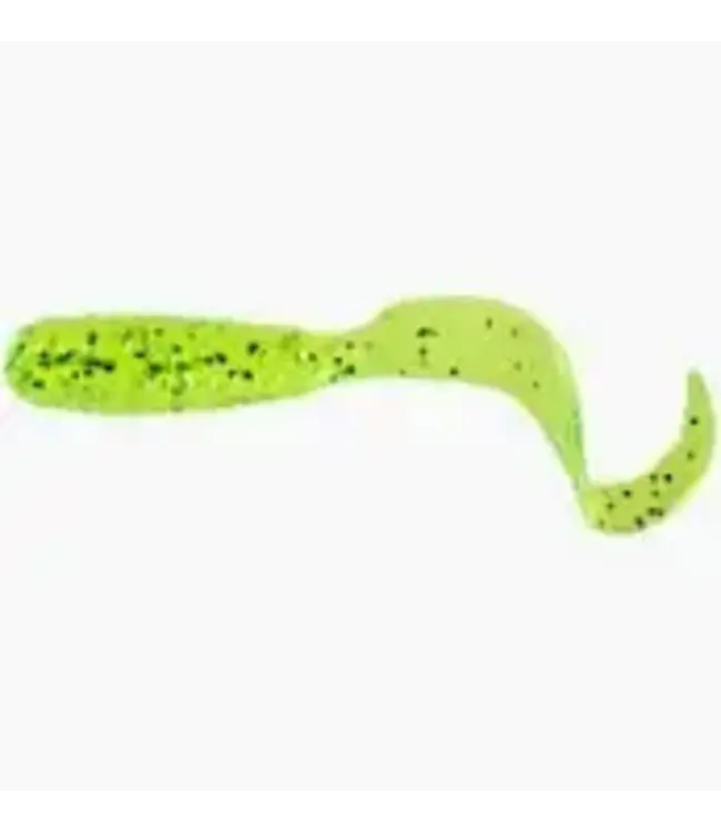 MR. TWISTER MR. TWISTER 4" CURLY TAIL GRUB 20/PK CHARTREUSE