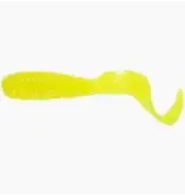 MISTER TWISTER MR. TWISTER 1" LIL BIT CURLY TAIL GRUB - YELLOW 20/PK USES 1/32 JIG HEAD (NOT INCLUDED)