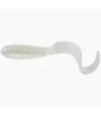 MISTER TWISTER MR. TWISTER 1" LIL BIT CURLY TAIL GRUB - WHITE 20/PK USES 1/32 JIG HEAD (NOT INCLUDED)