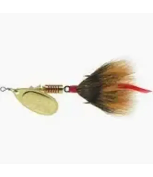 SHELDONS (MEPPS) MEPPS AGLIA DRESSED 1/4OZ, GOLD, BROWN