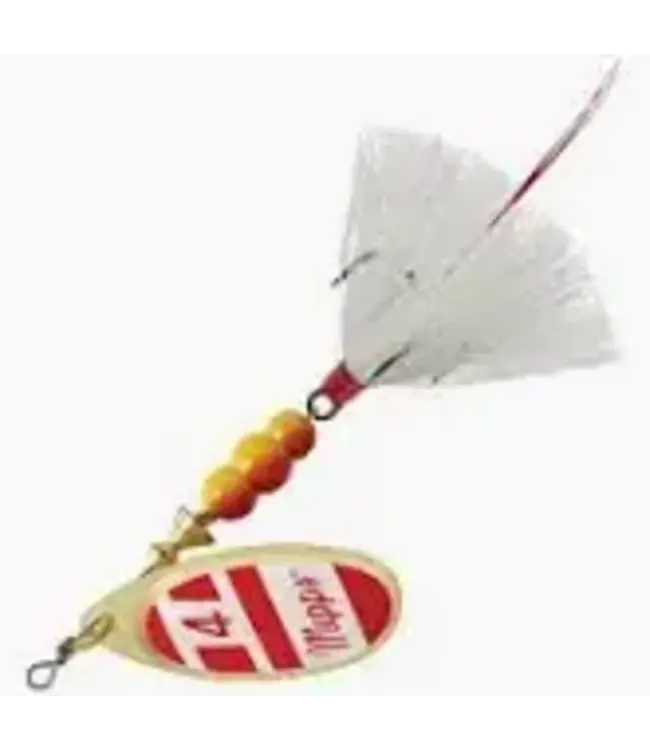 SHELDONS (MEPPS) MEPPS AGILA DRESSED TREBLE 1/3OZ B4ST RED/WHITE-WHITE